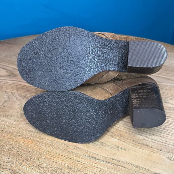 Naughty Monkey Do Re Me Booties Ankle Boots Suede Harness Brown Women’s 8.5 - Picture 6 of 9